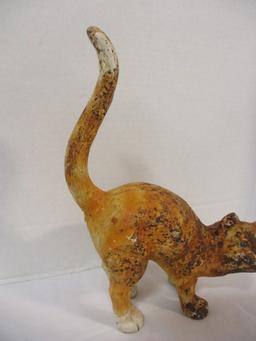 Vintage Cast Iron Crouching Cat