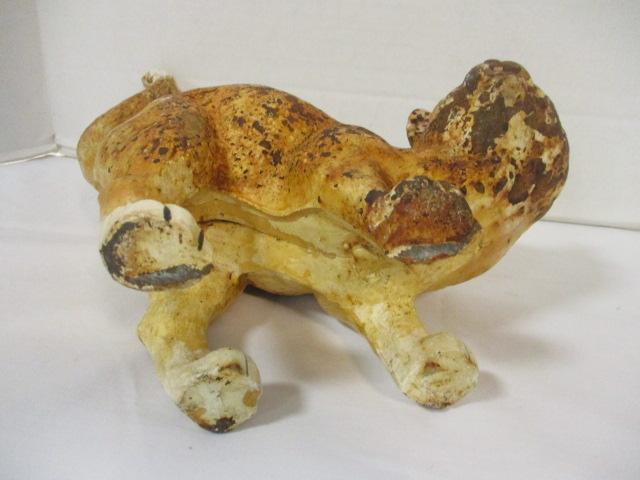 Vintage Cast Iron Crouching Cat