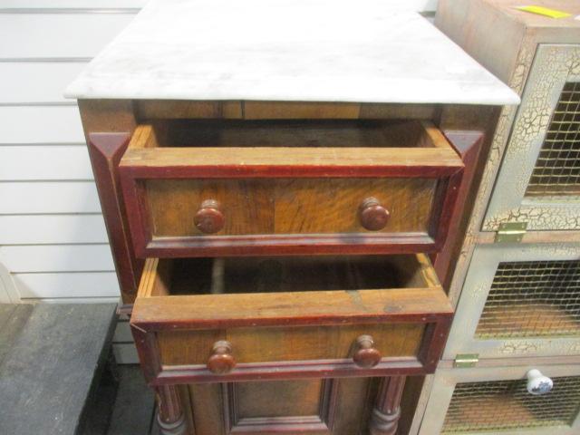 Antique Victorian Wash Stand with Marble Top