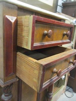 Antique Victorian Wash Stand with Marble Top