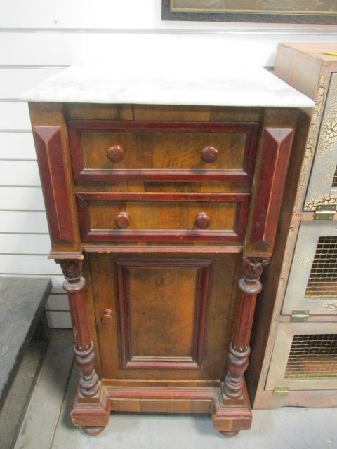 Antique Victorian Wash Stand with Marble Top