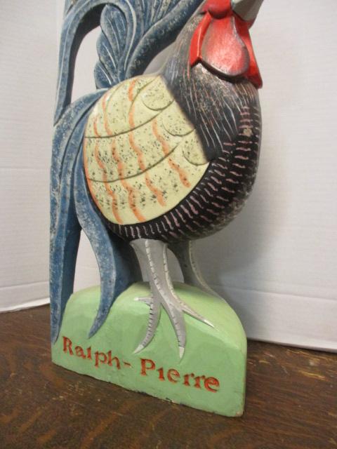 Hand Carved/Painted "Ralph-Pierre" Rooster Figure