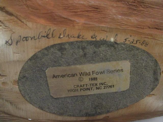 1985 Craft-Tex American Fowl Series Spoonbill Decoy