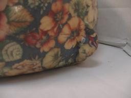 Signed Large Fabric Decoupaged Piggy Bank