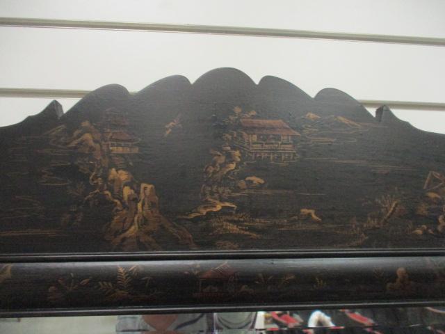 Large Chinoiserie Style Beveled Mirror