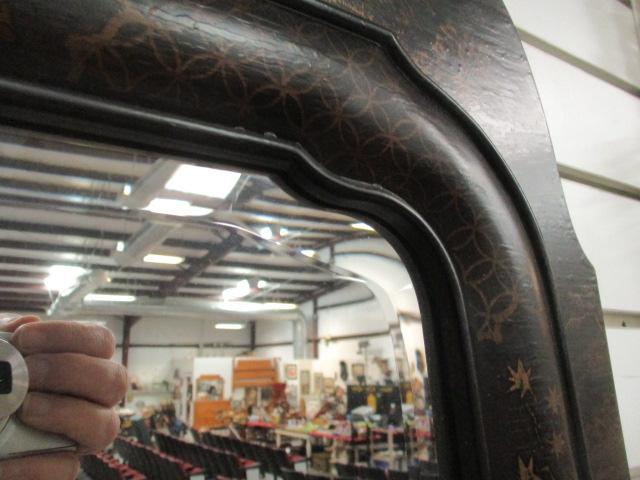 Large Chinoiserie Style Beveled Mirror