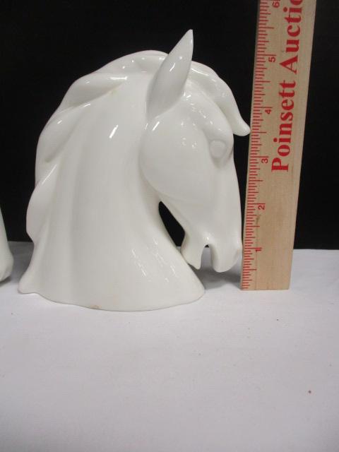 Embassy Fine China 3 Piece Porcelain Horse Bust Figures