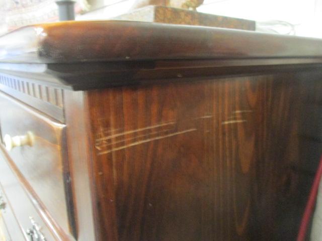 Ethan Allen Dark Stained Pine 2 over 5 Chest