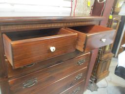 Ethan Allen Dark Stained Pine 2 over 5 Chest