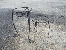 Two Metal Plant Stands