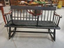 Antique 1800's Rocking Mammy Plantation Cradle Bench