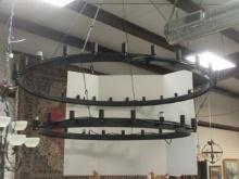 2 Tier Rustic Industrial Loft Chandelier