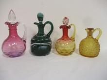 Four Art Glass Cruets