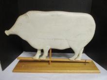 Primitive Farmhouse Wooden Pig