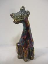 Amethyst Iridescent Carnival Glass Cat