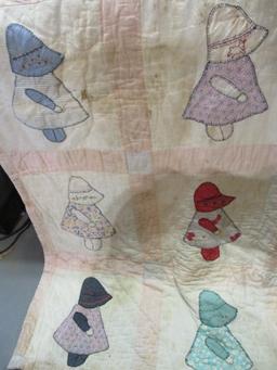 Vintage Sun Bonnet Sue Quilt 5ft x 6ft