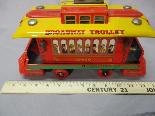 Vintage Tinkling Trolley With Original Box Battery Operated 13" x 7"