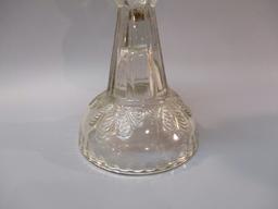 Antique Queen Anne Embossed Oil Lamp 19 1/2"
