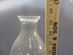 Antique Queen Anne Embossed Oil Lamp 19 1/2"