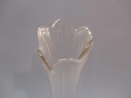 Vintage Clear Swung/Stretched Glass Vase 16"