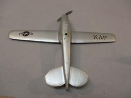 Cast Metal Model Airplane w/Stand