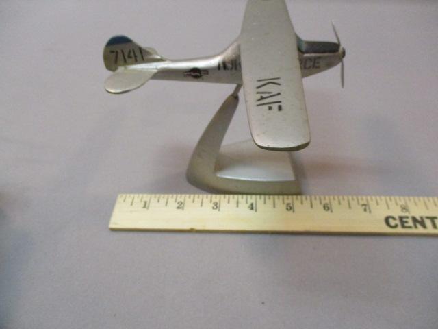 Cast Metal Model Airplane w/Stand