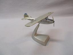 Cast Metal Model Airplane w/Stand