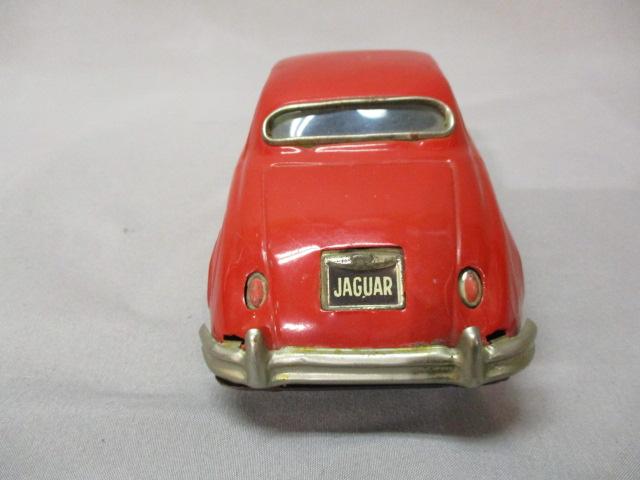 Vintage Bandai Tin Friction Jaguar 3.4 - Made In Japan - Missing 1 Headlight