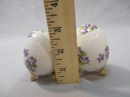 Vintage Enesco Egg Shaped Salt & Pepper Shakers 3"