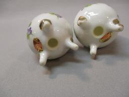 Vintage Enesco Egg Shaped Salt & Pepper Shakers 3"