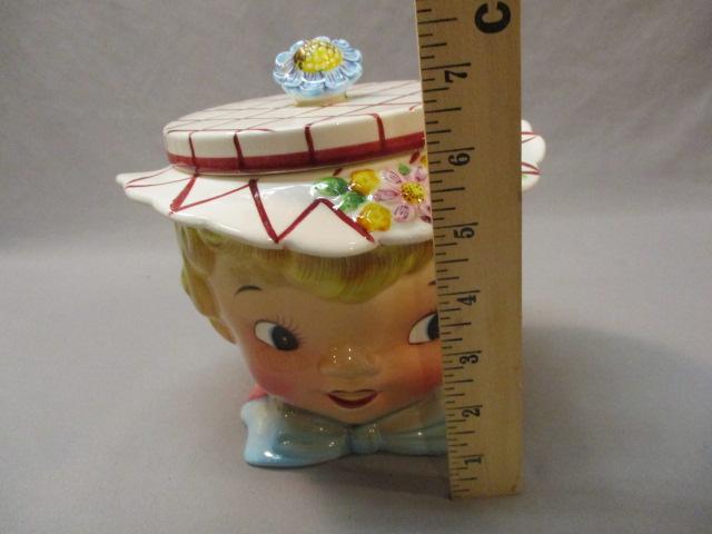 Miss Dainty Cookie Jar #040 Signed geo Z Lefton 8"