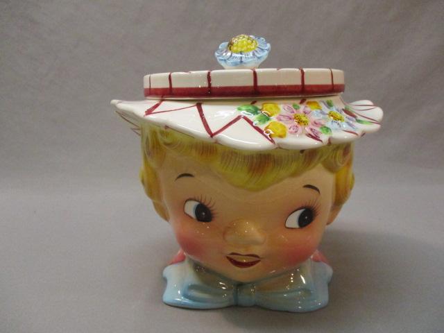 Miss Dainty Cookie Jar #040 Signed geo Z Lefton 8"