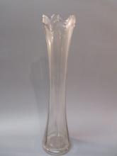 Vintage Clear Swung/Stretched Glass Vase 16"