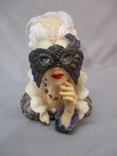 2002 Cameo Girls 7" Lady Head Vase Abigail 1780 "Masquerade" #529/1,500