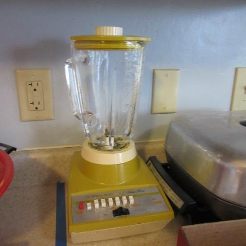 Vintage Kitchen Appliances-Insta Blend Blender, Mixmaster Sunbeam Hand Mixer,