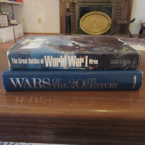 "The Great Battles of World War I" by Jack Wren and "Wars of the 20th Century" Coffee Table Books