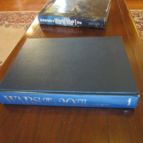 "The Great Battles of World War I" by Jack Wren and "Wars of the 20th Century" Coffee Table Books