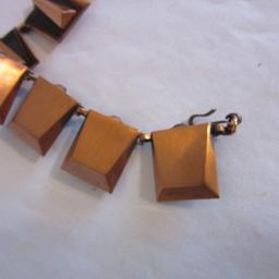 Vintage Matisse Copper Necklace and Clip-On Earring Set