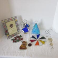 Stained Glass Window Hangers, Photo Frame and Angels