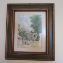 1970 S. McEntire Signed Original Watercolor Cityscape