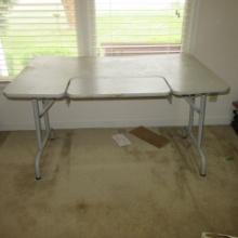 Folding Leg Work Table with Drop Down Keyboard