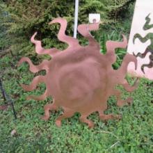 Copper Sunshine Yard Art