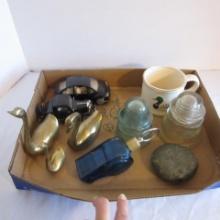 Man Grouping-Diecast Cars, Shaving Mug, Glass Insulators, Avon Whistle Cologne