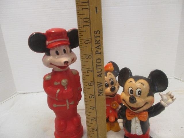 Mickey the Bandleader Soaky Bottle & Mickey/Minnie Banks