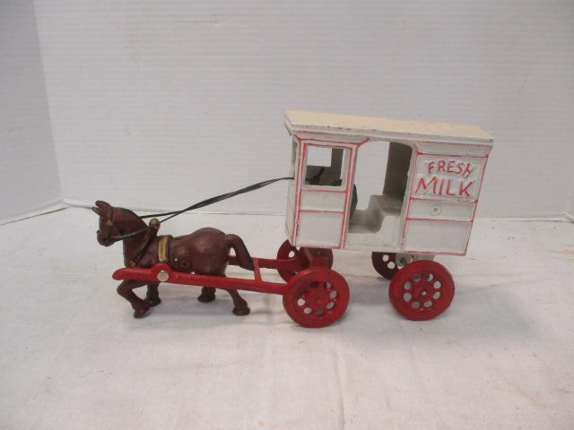Cast Iron Dairy Horse Delivery Van