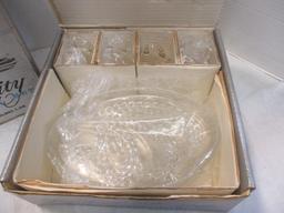 Federal Glass Co. (Lot of 2) Snack Sets in Original Boxes