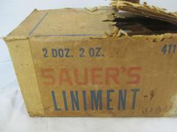 Sauer's Liniment in Original Box (8 Bottles) & Lilly Surfacaine in Box