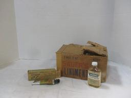 Sauer's Liniment in Original Box (8 Bottles) & Lilly Surfacaine in Box