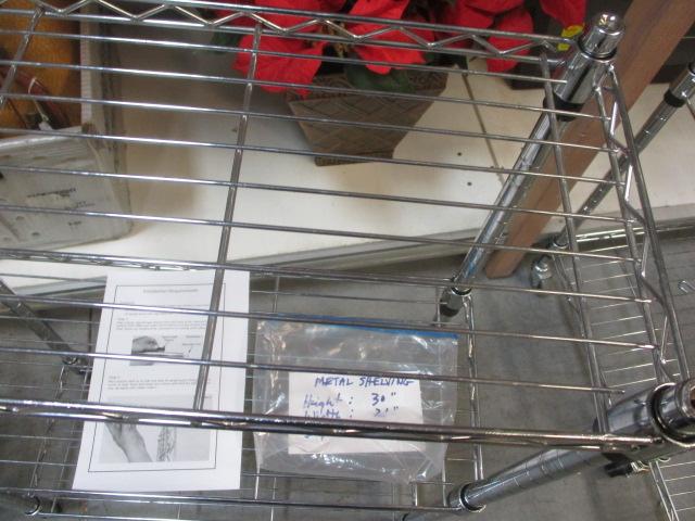 3 Metal Wire Shelving Units (no Wheels)