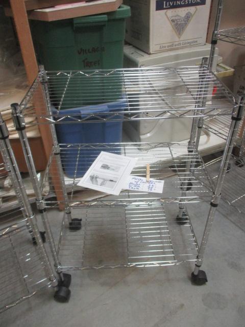 2 Metal Wire Shelving Units